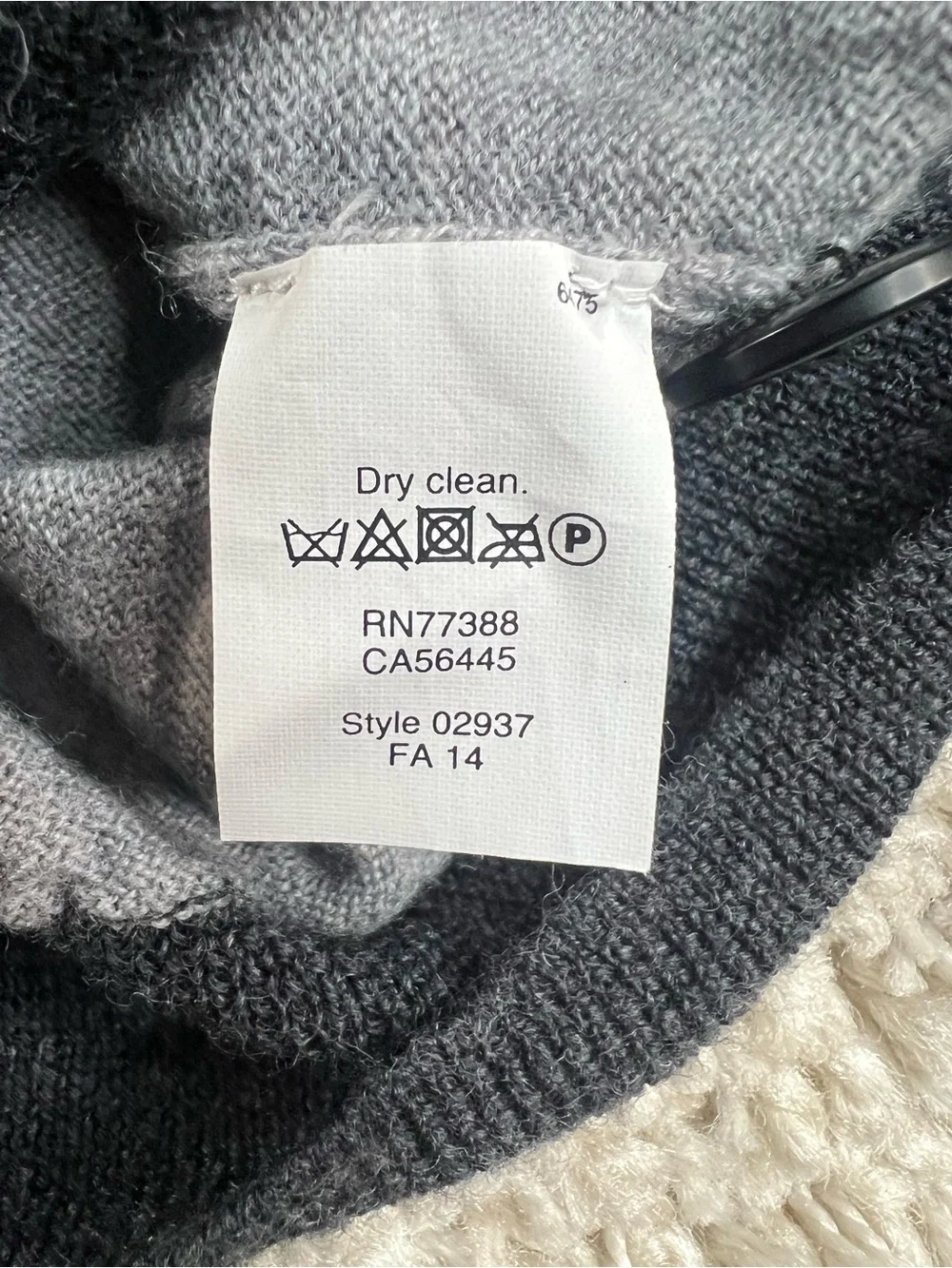 J. Crew Men's Merino Wool Two-Tone Gray and Black Button Cardigan Small